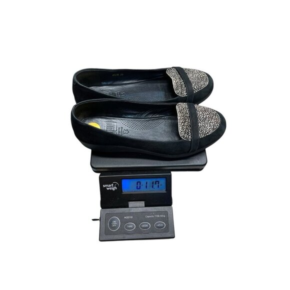 Fit Flop Loafer Black Calf Hair Slip On Leather Comfort Flat Shoes EU 38 US 7.5 - Picture 10 of 10